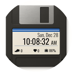 Sagehuz Floppy Disk Retro WF preview on Wear OS